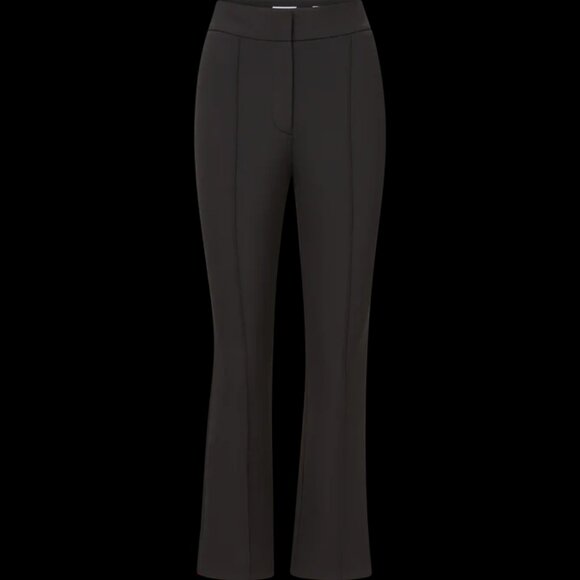 Veronica Beard. Scuba Straight-Leg Pant Black Front-Seam Trouser, 0 - Picture 5 of 5